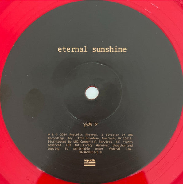 Ariana Grande : Eternal Sunshine (LP, Album, Red)