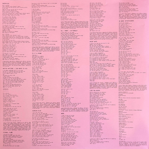 Mariah the Scientist Hearts Sold Separately vinyl LP lyric sheet