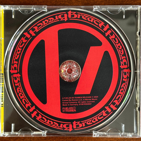 Twenty One Pilots Breach CD disc in jewel case tray