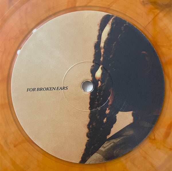 Tems For Broken Ears limited edition orange, black smoke vinyl, side B picture label