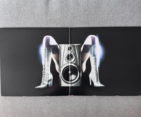 Madonna Confessions II vinyl 2LP gatefold interior spread with boots and speaker artwork