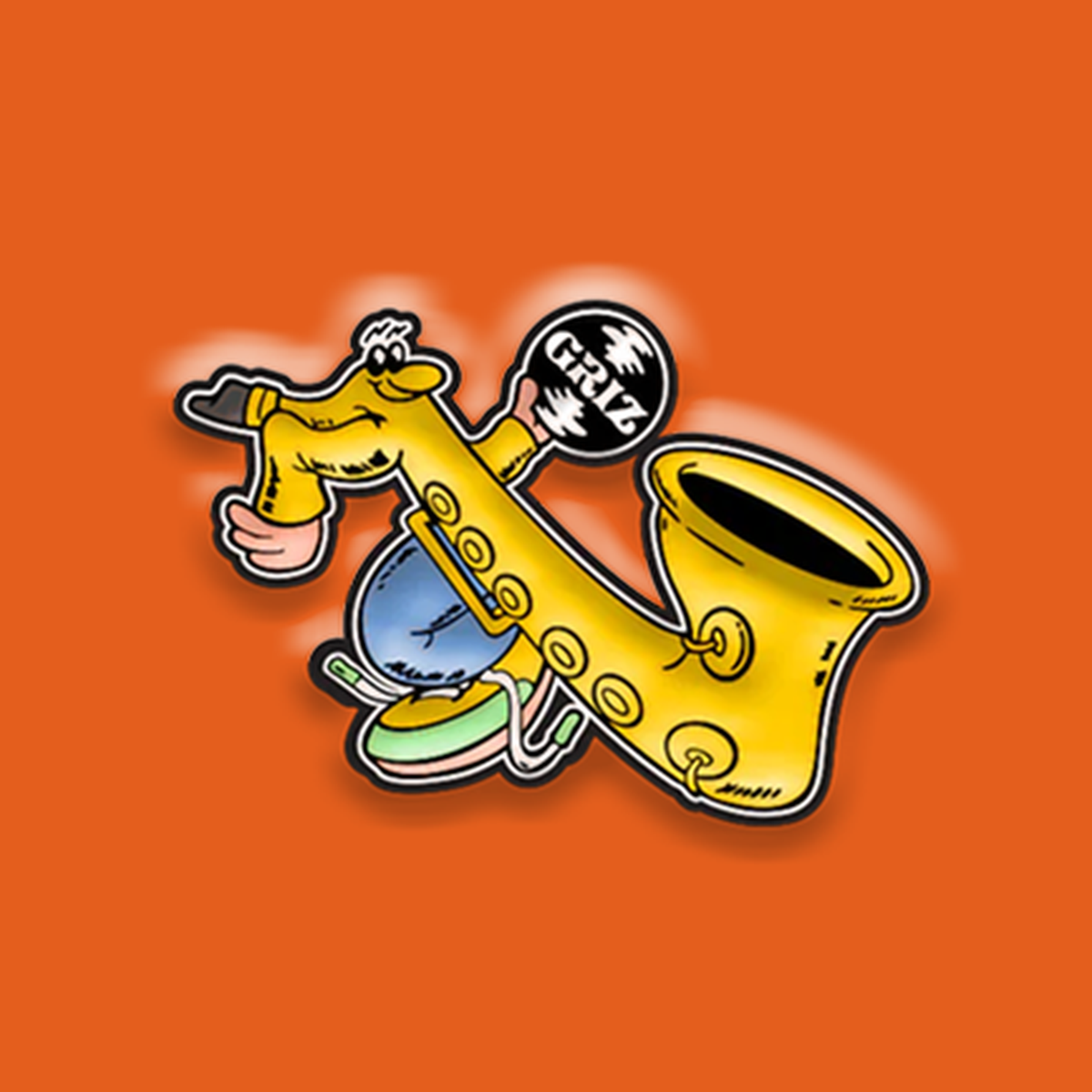 GRiZ Feeling Funky saxophone enamel pin