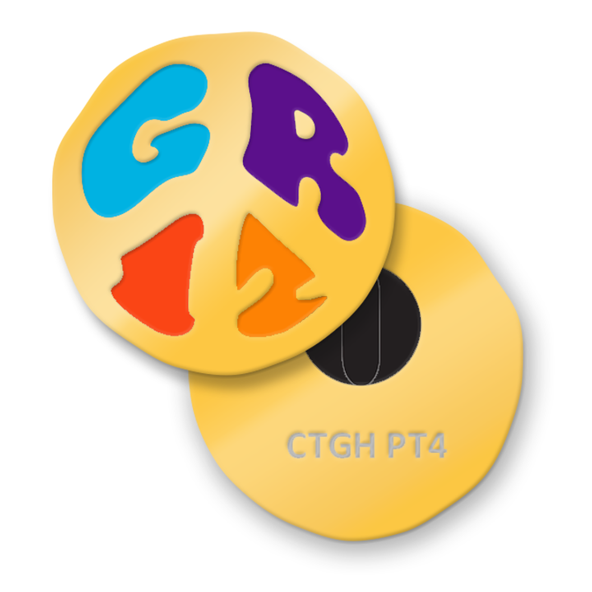GRiZ CTGH Pt. 4 golden peace logo enamel pin