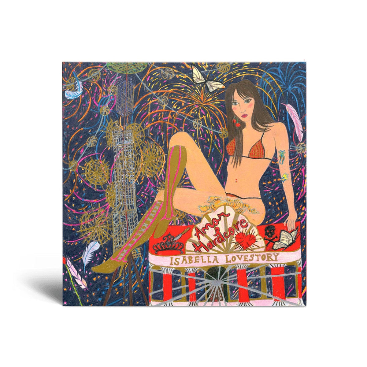 Isabella Lovestory Amor Hardcore vinyl LP official jacket mockup