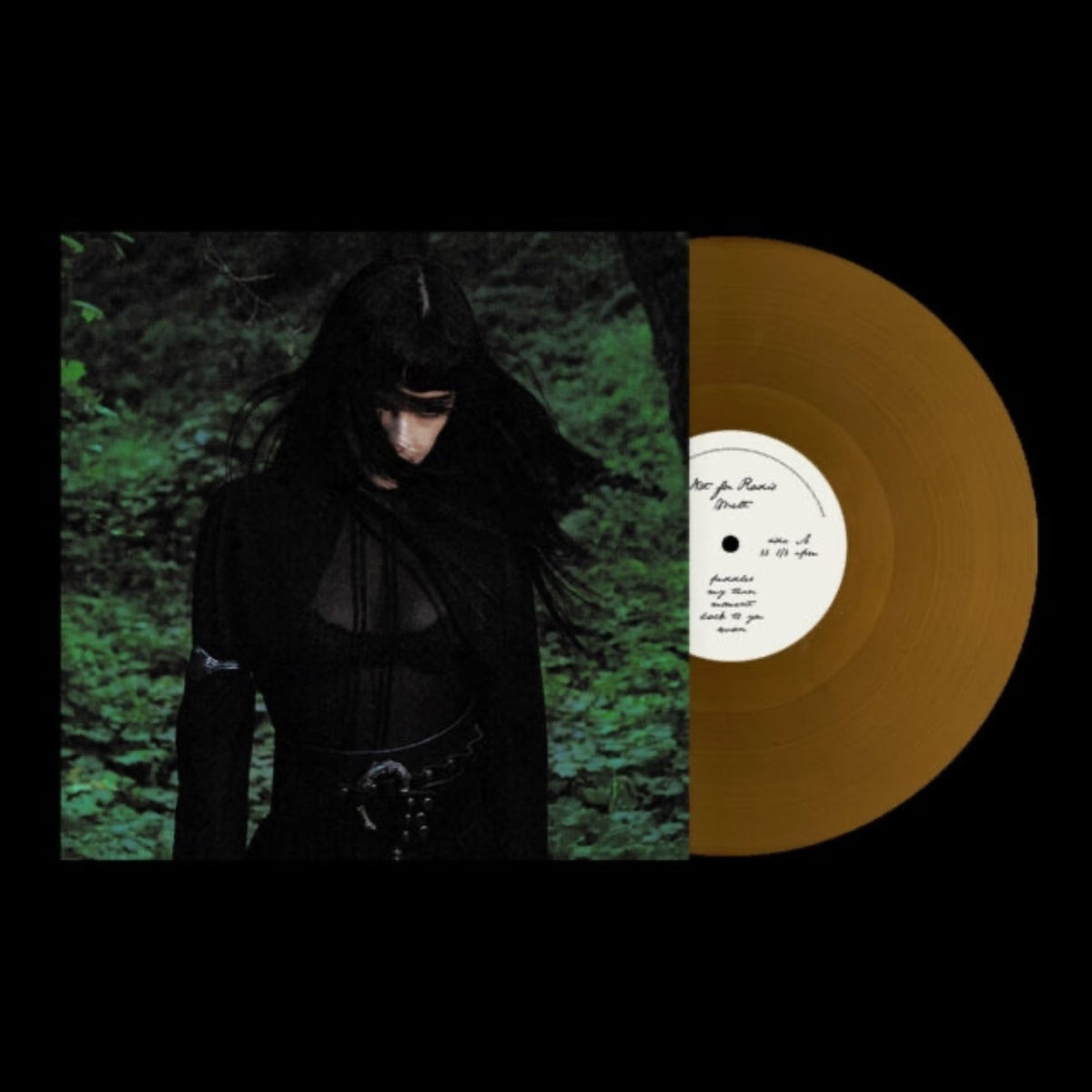 Not for Radio Melt limited edition translucent wood vinyl LP mockup