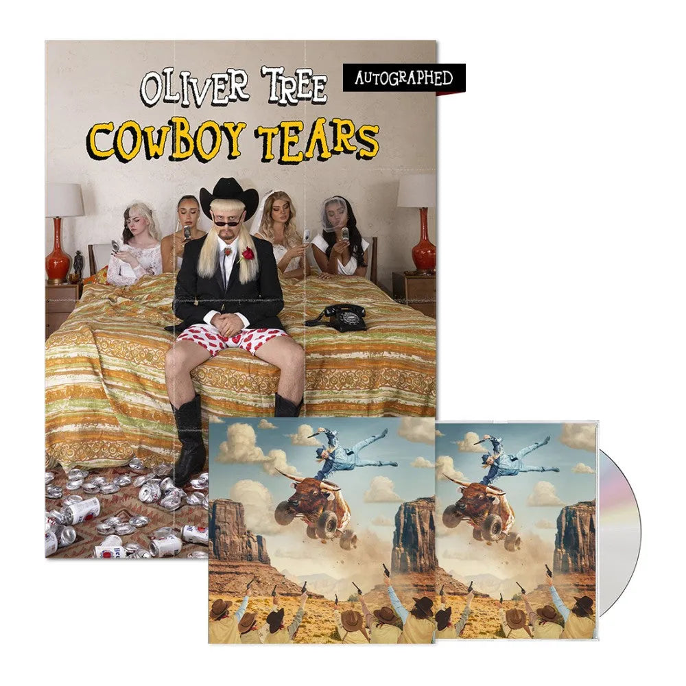 SIGNED Oliver Tree - Cowboy Tears Limited Edition CD + Poster Set