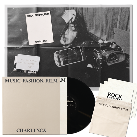 Charli XCX Music, Fashion, Film limited edition B-Sides box set vinyl LP + 3x7" singles mockup