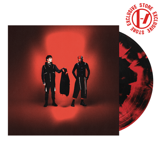 Twenty One Pilots Breach Limited Edition Black, Red Inkspill Vinyl Record LP mockup