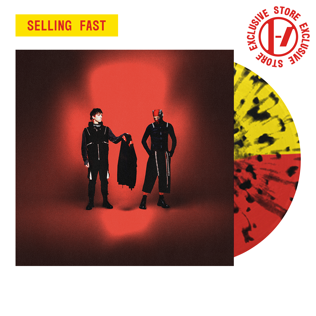 Twenty One Pilots - Breach Limited Edition Red, Yellow "Hazard Splatter" Vinyl Record LP
