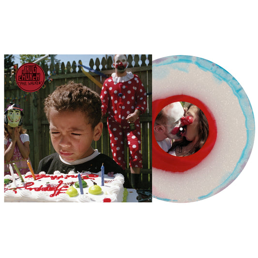 Drug Church Paul Walker limited edition red white blue glitter vinyl LP mockup
