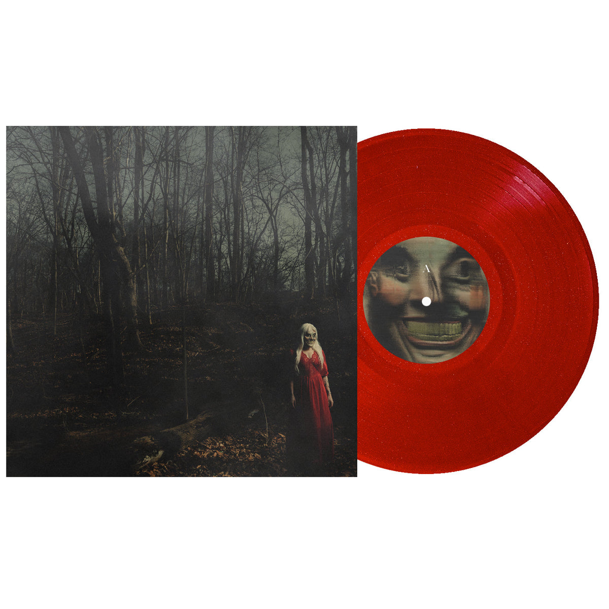 156/Silence From A Distance limited edition blood red glitter vinyl LP mockup