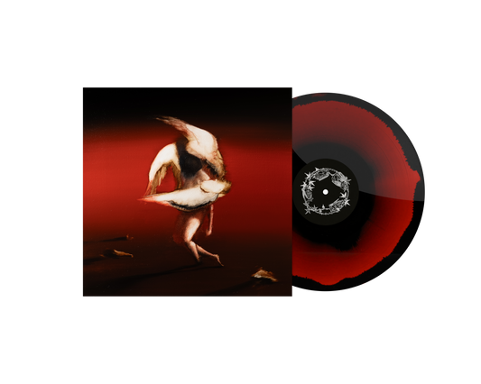 Maruja Pain To Power limited deluxe edition black and red swirl vinyl LP with cover mockup