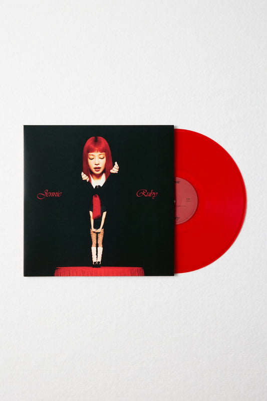 Jennie Ruby Limited Edition Ruby Red Vinyl Record LP mockup