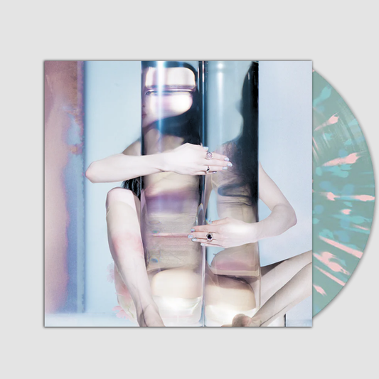 Poppy Empty Hands limited edition pink in ice blue with pink and blue splatter vinyl LP mockup
