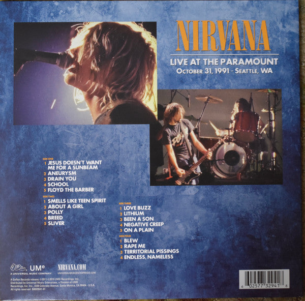 Nirvana : Live At The Paramount (2xLP, Album, Ltd, Ora)