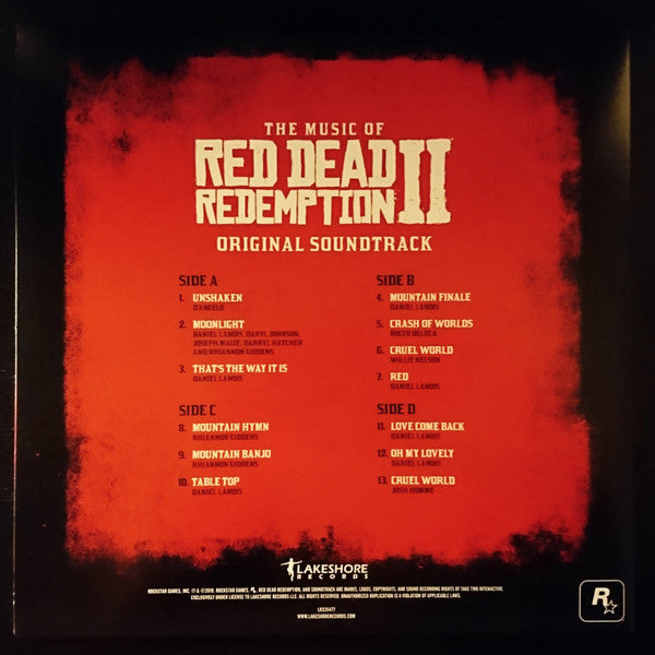 Various : The Music Of Red Dead Redemption II (Original Soundtrack) (2xLP, Album, Ltd, Red)