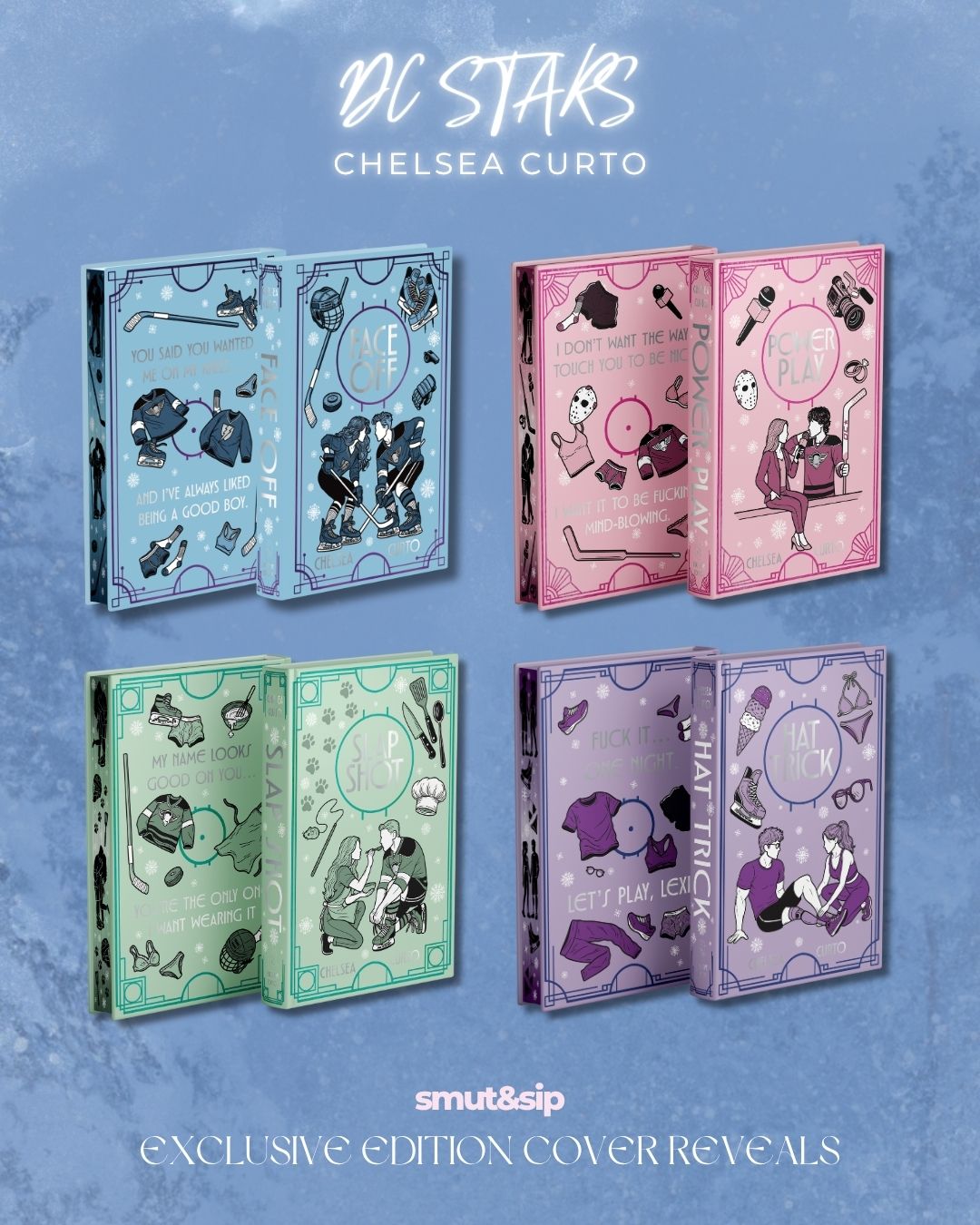 Smut & Sip: DC Stars by Chelsea Curto Full Special Edition 4-Book Set