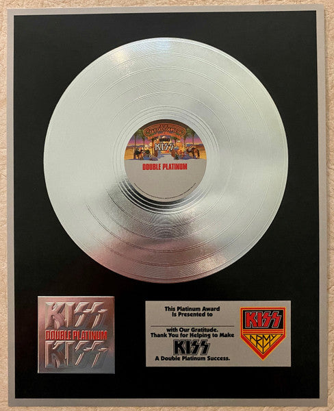 Kiss Double Platinum platinum award replica insert