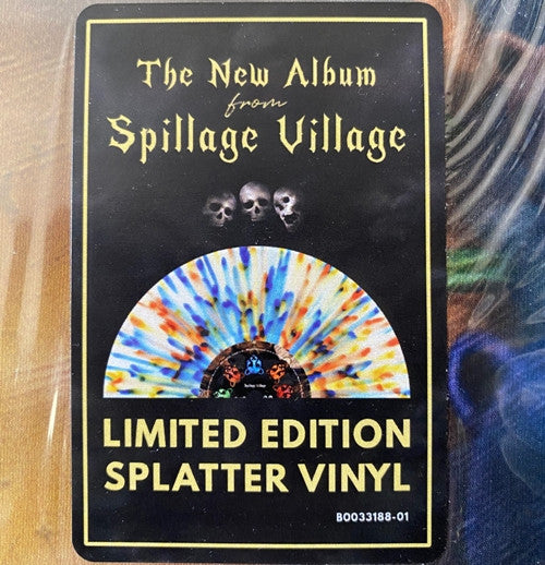 Spillage Village Spilligion limited edition rainbow splatter vinyl LP hype sticker close-up
