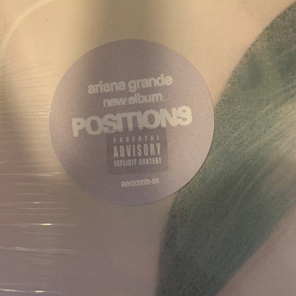 Ariana Grande Positions vinyl LP hype sticker close-up