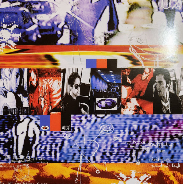 Radiohead The Bends vinyl LP printed inner sleeve collage artwork