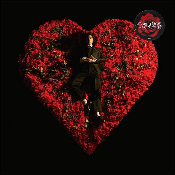 Conan Gray Superache vinyl LP front cover with hype sticker