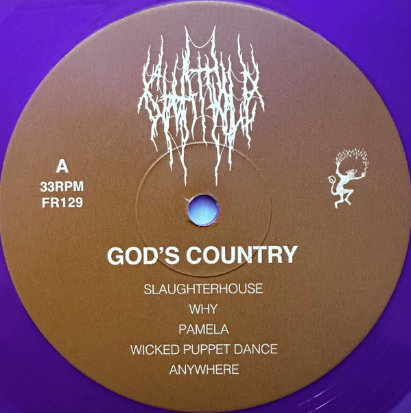 Chat Pile God's Country grimace purple vinyl record, side A label