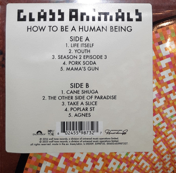 Glass Animals : How To Be A Human Being (LP, Album, Pic, RE, Zoe)