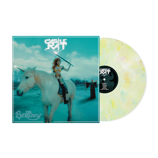 Castle Rat The Bestiary limited edition Vernal Dawn splatter vinyl LP mockup with cover