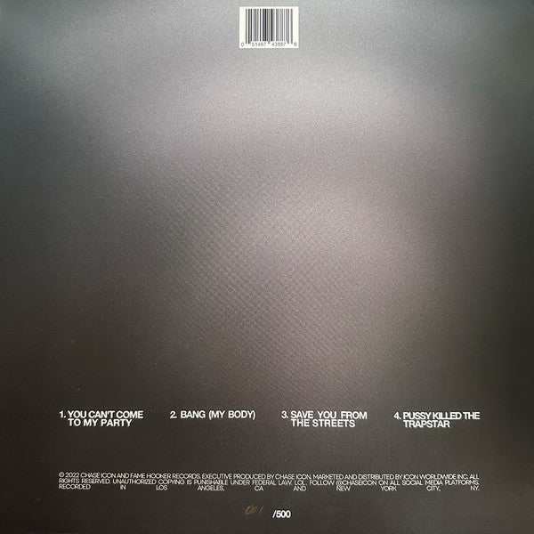 Chase Icon The Girlfriend Experience vinyl back cover with barcode and numbering