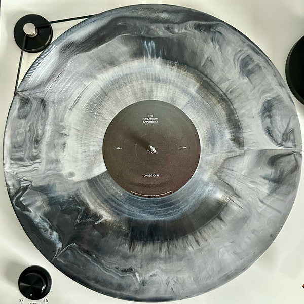 Chase Icon The Girlfriend Experience limited edition black and white marble vinyl on turntable