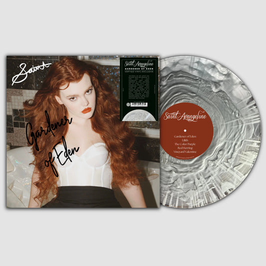 Saint Avangeline Gardener Of Eden limited edition liquid silver vinyl LP mockup