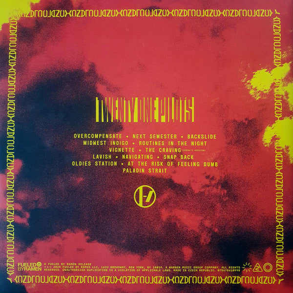 Twenty One Pilots Clancy vinyl LP back cover with tracklist