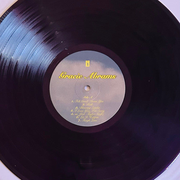 Gracie Abrams The Secret Of Us limited edition purple vinyl, side A label