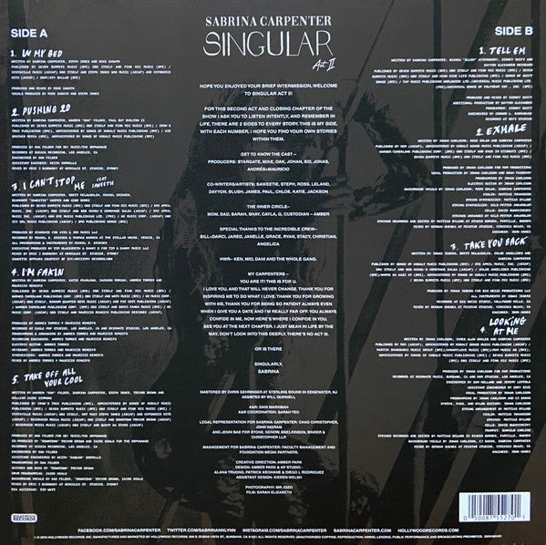 Sabrina Carpenter : Singular Act II (LP, Album, Ltd, RE, Gre)