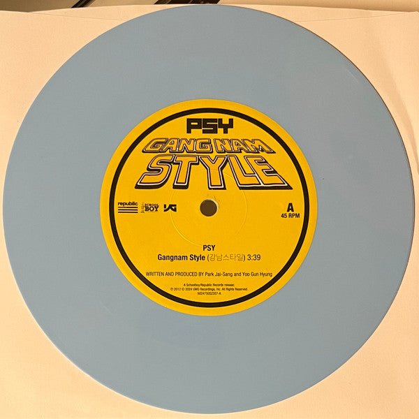 Psy (7) : Gangnam Style (7", Single, Blu)