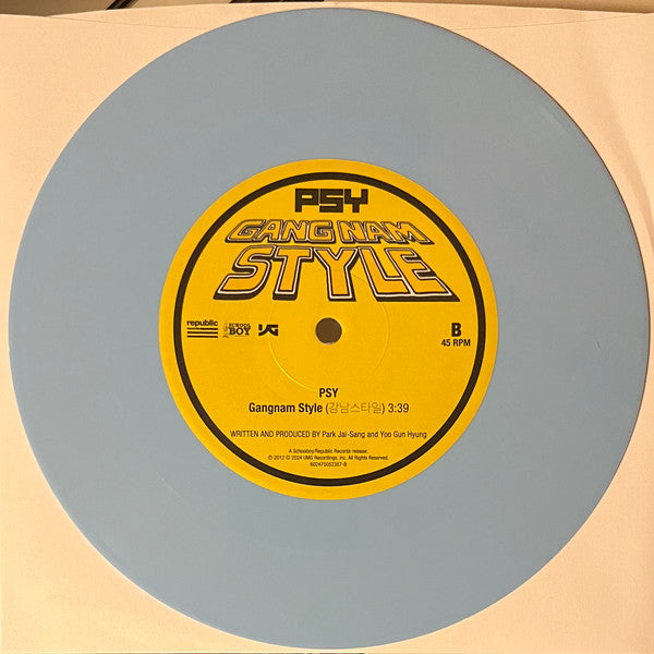 Psy (7) : Gangnam Style (7", Single, Blu)
