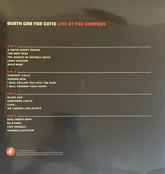 Death Cab For Cutie : Live At The Showbox (2xLP, Album, RE, Bla)