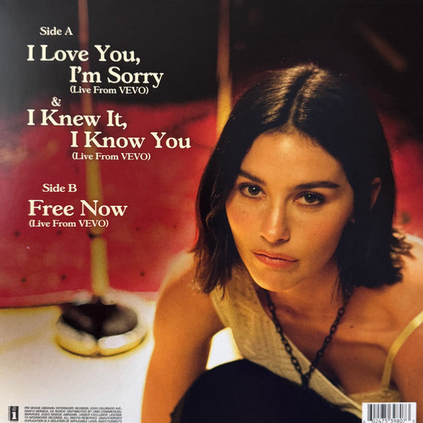 Gracie Abrams Live From Vevo 10" vinyl EP back cover with tracklist and barcode