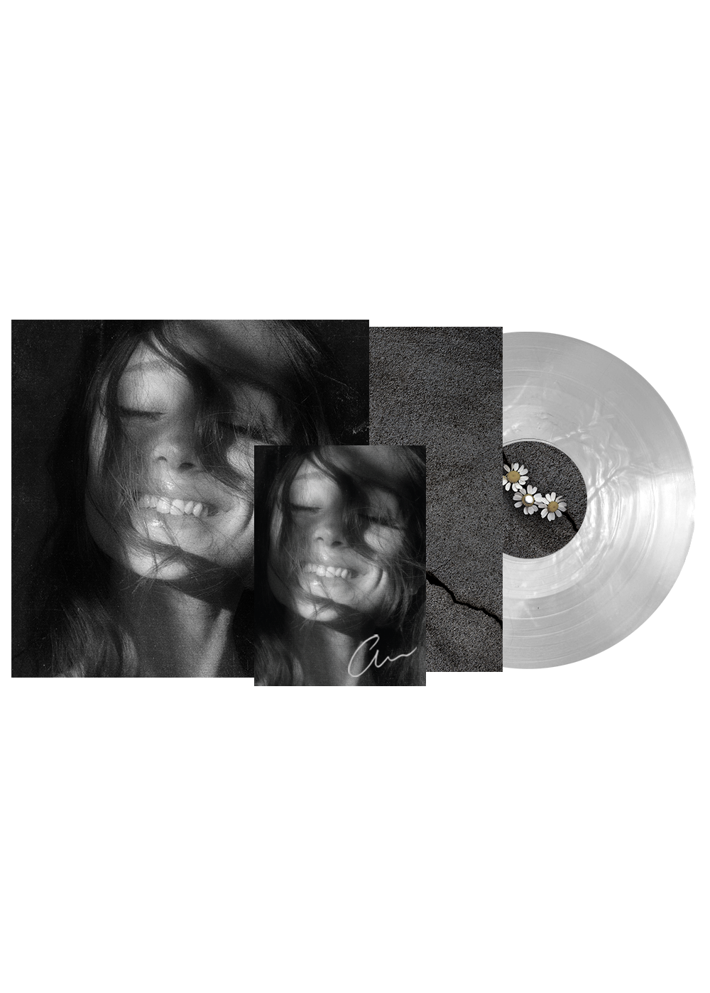 SIGNED Ariana Grande - Petal Limited Edition Pearly White Vinyl LP (short black signature)