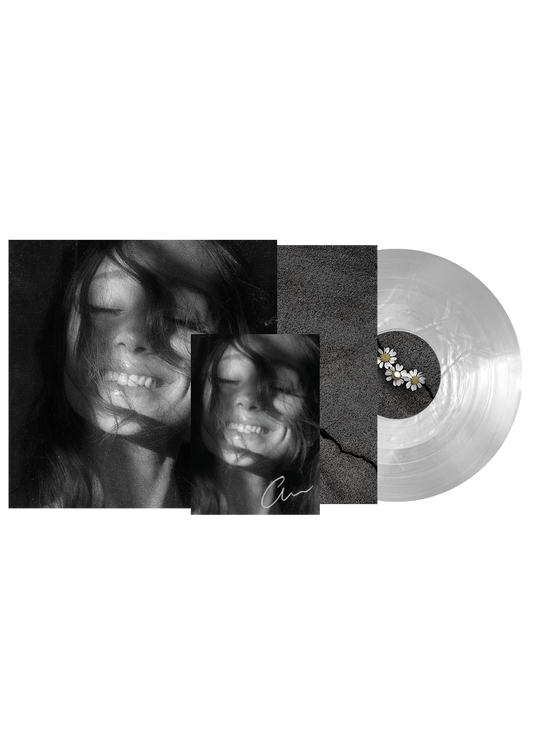 SIGNED Ariana Grande - Petal Limited Edition Pearly White Vinyl LP (long black signature)