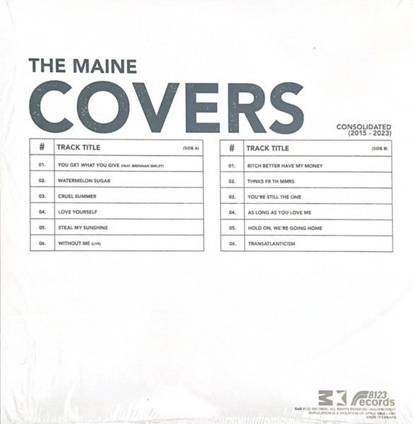 The Maine : Covers Consolidated (LP, Comp, Ltd, Red)