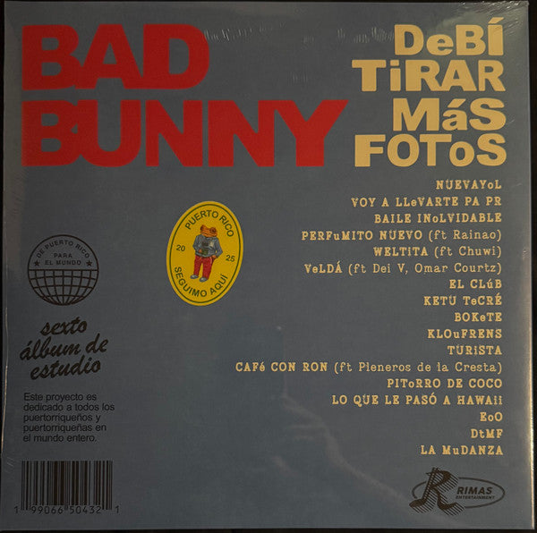 Bad Bunny : Debí Tirar Más Fotos (2xLP, Album, Blu)