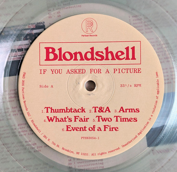 Blondshell : If You Asked For A Picture (LP, Album, Cok)