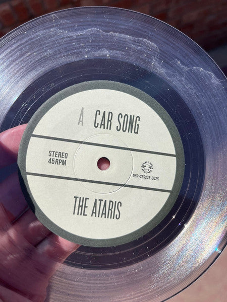 The Ataris Car Song limited edition ash-filled clear 7" vinyl record, side A label