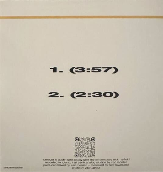 Turnover (3) : Untitled Tour Single (CDr, Advance, Single)