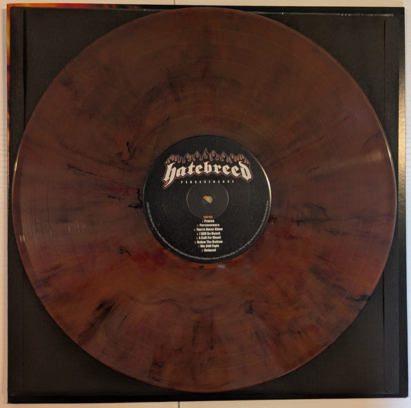 Hatebreed Perseverance limited edition dusk vinyl record and label