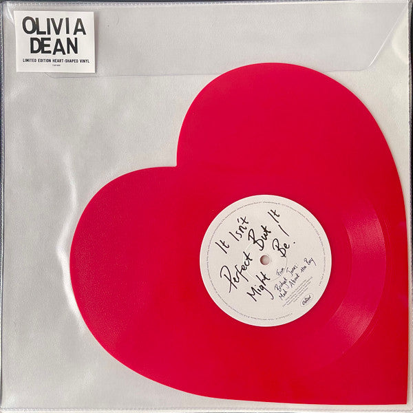 Olivia Dean : It Isn’t Perfect But It Might Be! (10", Shape, Single, Ltd, Red)