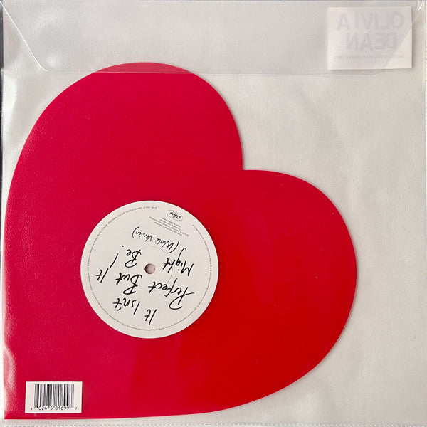 Olivia Dean : It Isn’t Perfect But It Might Be! (10", Shape, Single, Ltd, Red)