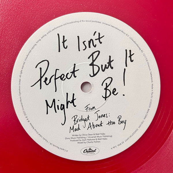 Olivia Dean : It Isn’t Perfect But It Might Be! (10", Shape, Single, Ltd, Red)